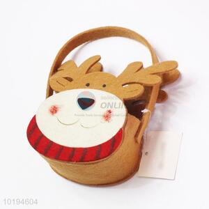 Hot Sale Deer Shaped Felt Hand Bag Christmas <em>Candy</em> Bag