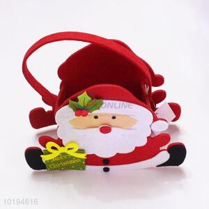 Pretty Cute Santa Claus Shape Felt Hand Bag Christmas <em>Candy</em> Bag for Kids