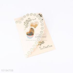 Fancy design heart wedding <em>invitation</em> cards