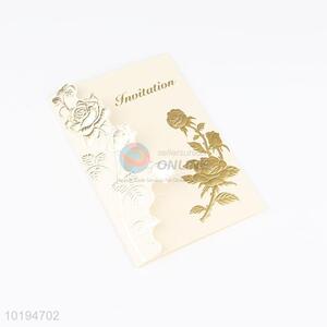 Promotion gift wedding/party rose printed <em>invitation</em> cards