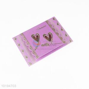 Luxurious Purple Heart Wedding <em>Invitation</em> Card