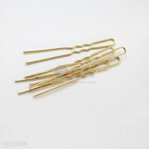 Golden U Shaped Bobby Pin Hair Clip