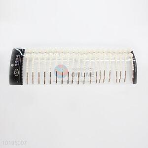 Pearl decorative white hair clip for women