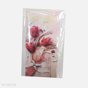 Exquisite  promotional flower style greeting card