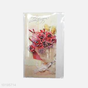 Factory price flower style greeting card