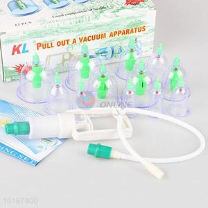 12 Cups Hot Sale Massage Vacuum Cupping Apparatus Cupping Device Pull Out a Vacuum Apparatus