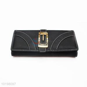 Durable Black Rectangular Purse/Wallet for Daily Use