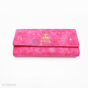 Promotional Rose Red Rectangular Purse/Wallet for Daily Use