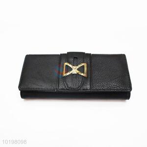 Serviceable Black Rectangular Purse/Wallet for Daily Use