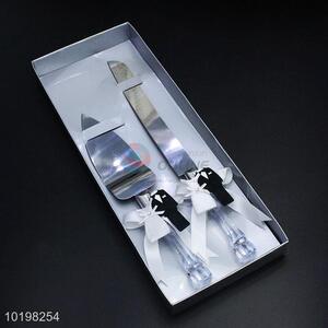 Simple Design Wedding Cake Server Set Knife and Cutter Wedding Favors Gifts