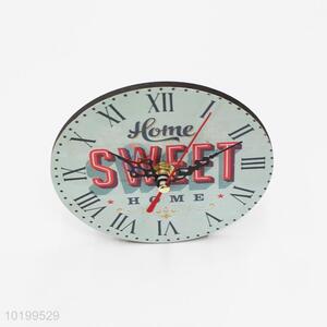 Delicate new wooden round vertical clock desk clock