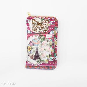 PU leather wallet long retro purse for women