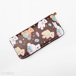 Korean Style Bear Pattern Long Women Wallet/ Ladies Hand Purse
