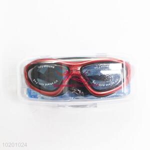 Wholesale cool best fashion red&black swimming goggles