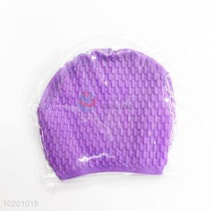 Wholesale simple fashionable low price purple swimming cap