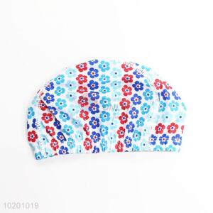 Popular top quality low price colorful flowers swimming cap