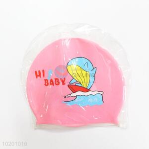 Promotional new style cheap pink swimming cap