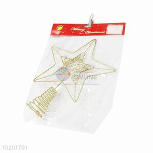 Wholesale Christmas Decor Ornament Iron Pendant in Five-pointed Star Shape