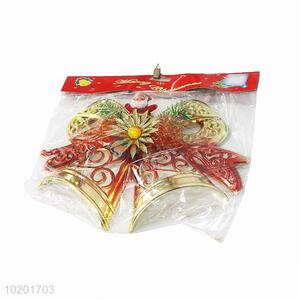 Factory Direct Christmas Decor Ornament Plastic Pendant in Bells Shape