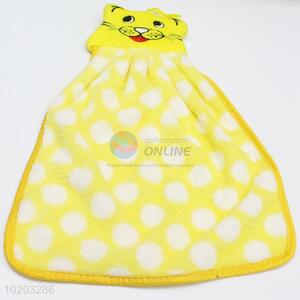 Cute design yellow dot microfiber hand towel