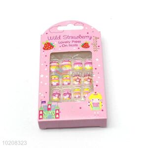 Wholesale 12Pieces Artificial Nail Tips With Back Glue For Children