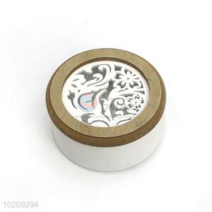 New Design Round Wood Ornamental Engraving <em>Storage</em> Box