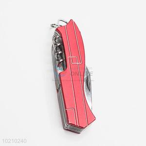 Red Color Stainless Steel Multifunctional Folding Knife