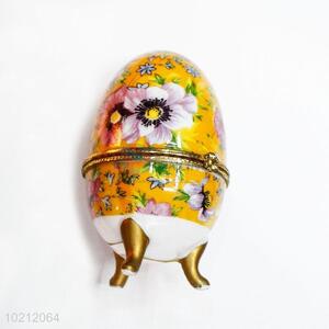 New Arrival Porcelain Egg Shaped Jewelry Box