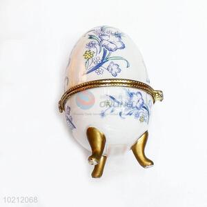Promotional Gift Ceramic Jewelry Box/Case in Egg Shape