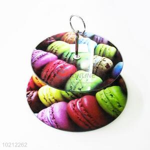 Colorful Macarons Printed Cake/Bread Dish for Sale