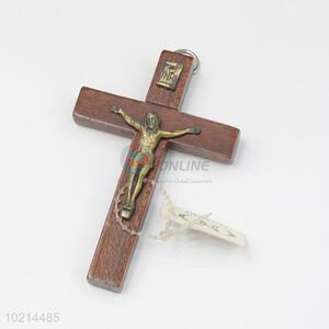 Delicate custom wood crucifix with Jesus on cross