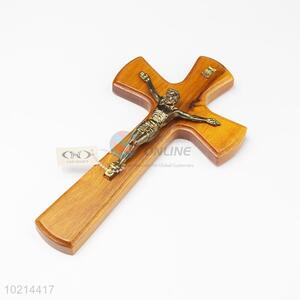 Good quality hand wall wood crucifix cross with Jesus