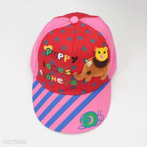 Classical Low Price Cartoon Elephant Pattern Baseball Caps for Kids