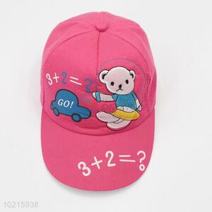 Wholesale Cheap Best Cartoon Bear Pattern Pink Color Baseball Caps