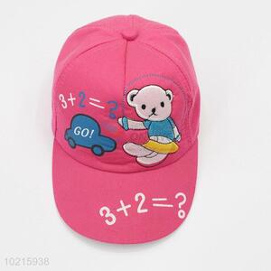Wholesale Cheap Best Cartoon Bear Pattern Pink Color <em>Baseball</em> <em>Caps</em>
