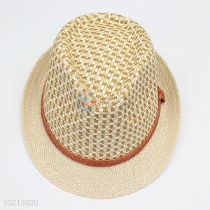 Popular Style Plaid Pattern Men Straw Hats Summer Hats