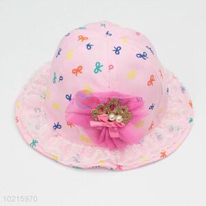 Top Quality High Sales Lace Side Flower Decoration Cute Pattern Sun Hat