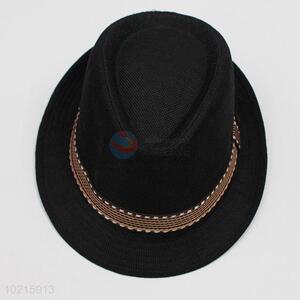 Professional Black Color Floppy Hat Fedoras Summer Straw Hat