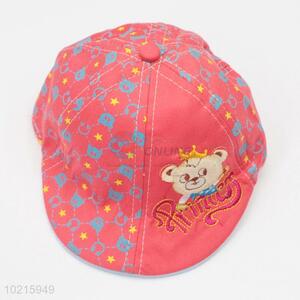 New Fashion Cute Cartoon Bear Printed Baseball Caps for Kids