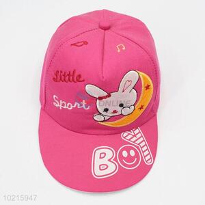 Simple Style Pink Color Cartoon Rabbit Children's Baseball Caps