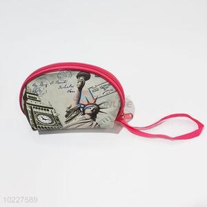 Wholesale Symbol of New York Pattern Rectangular Purse/Zipper Mini Wallet for Ladies