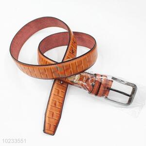 Yellow Brown Faux <em>Leather</em> <em>Belt</em> for <em>Men</em>