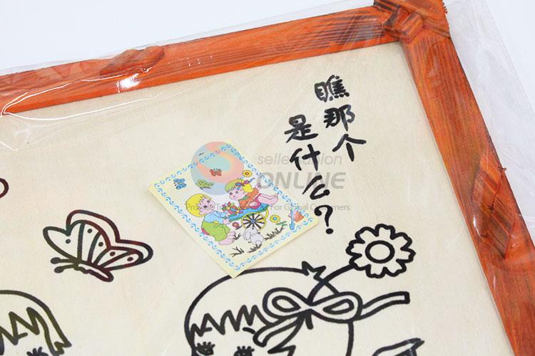 Fashion style cool wooden-frame mud painting