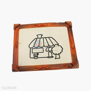 New product low price good wooden-frame creative mud painting