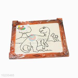 Wholesale cute wooden-frame mud painting