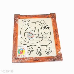 Low price cute best daily use fashion style wooden-frame mud painting