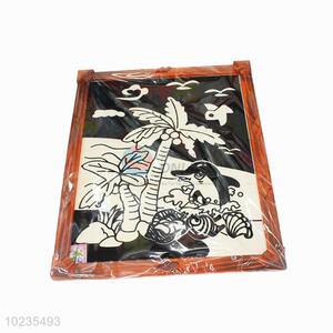 China factory price fashionable cool wooden-frame mud painting