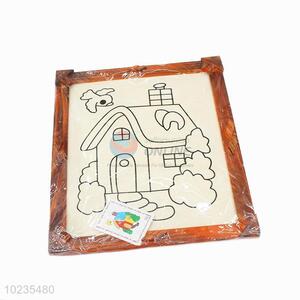 Normal low price wooden-frame mud painting