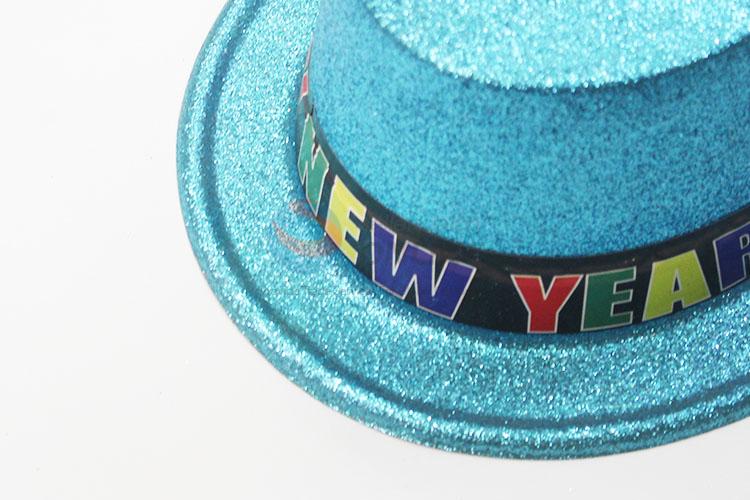 Wholesale PVC glitter blue party top hat