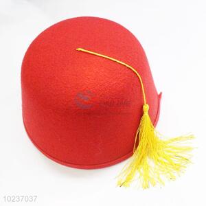 New design red non-woven billycock/hat